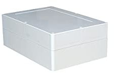 IP65 ABS Waterproof Junction Box, 380x260x140mm Waterproof Dustproof Outdoor Project Box Cable Connection Protective Enclosure, White, 1 Pcs