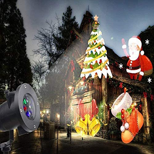 Projecteur Noel LED Père Noël Lampe Étanche Lumière pour Extérieur Intérieur Noël Fête Jardin Éclairage Decoration