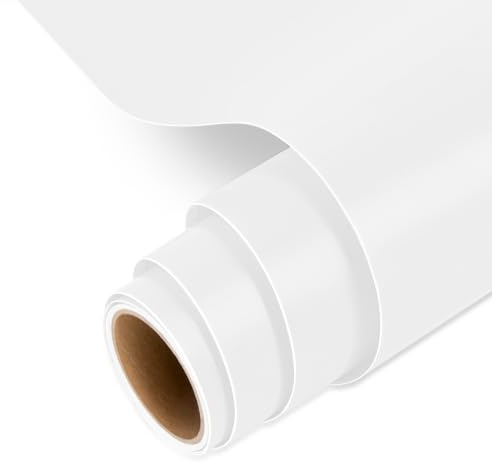 IModeur Matte White Permanent Vinyl Roll - 30.5 x 152.5 cm Self Adhesive Vinyl for Cup, White Vinyl for Birthday Gift, Party Ornaments, Home Decor