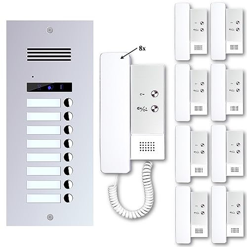 Türsprechanlage Gegensprechanlage 8-Familienhaus 2Draht