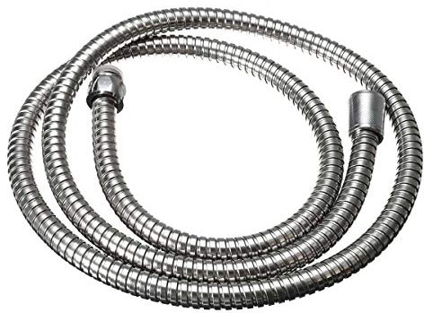 QUNINE Brauseschlauch, 1,5 m, Flexible Brauseschlauchverlängerung, Edelstahl, Chrom, Sanitärschläuche, weiche Rohre, Badezimmer-Heizung, Wasserkopf-Rohrverbinder