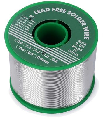 Lötzinn Bleifrei, Lötdraht 1mm 500g mit Flussmittel Lötzinn, Kolophoniumkern Sn99 Ag0,3 Cu0,7, Elektronik-Lötdraht, zum Elektrolöten Reparatur