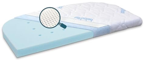 Babybay madrass, polyester, bomull, vit, boxvår, XXL