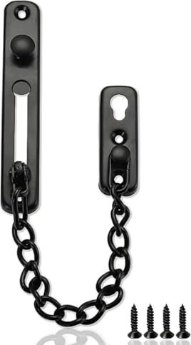 Yuchengxiang Safety Door Chain Stainless Steel Door Chain Lock Heavy Duty Anti Theft Security Internal Door Limiter for Home Apartment Hotel Bedroom, Silver