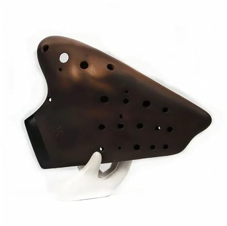 professionelle Okarina Triple Ocarina Alto C Ocarina of Time, professionelles Musikinstrumentenzubehör, legendäre Ocarina-Flöte(Color:Brown)