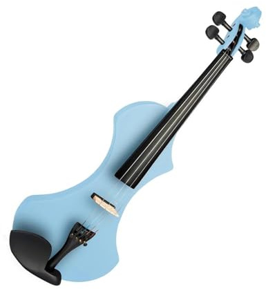 Violine Anfängerpaket Ausgewähltes hellblaues 4/4-Geigenset Korpus aus Massivholz mit Geigenbogen + Geigensaiten