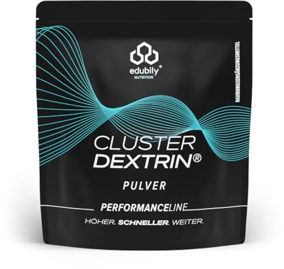 edubily® Cluster Dextrin - Reines, hochverzweigtes zyklisches Dextrin - Kohlenhydrate Pulver als ideale Energiequelle beim Sport (1000 g)