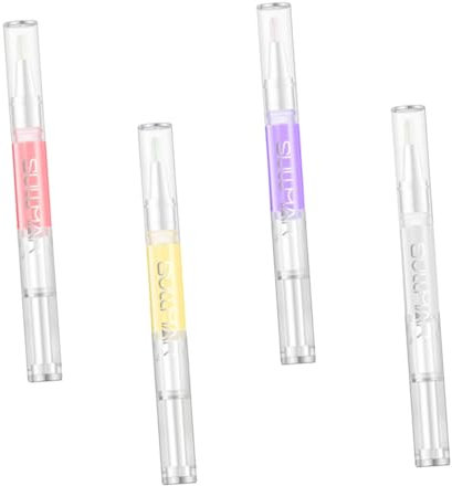 MERRYHAPY 4pcs Nail Care Essential Oil Pens 2ml Cuticle and Hangnail Repair Manicure Accessories Rose, Lily, Lavender, Orange Oils for Moisturizing and Softening Skin
