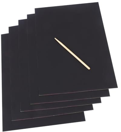 Hohopeti 2packung Dazzling Scratch Paper Umweltfreundliches Kreatives Kratzpapier Für Zuhause Und Kindergarten Schwarz
