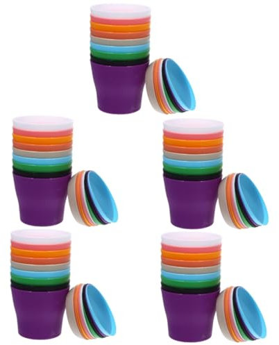 Kisangel 45 Juegos De Macetas Macaron Maceta para Orquídeas Macetas para Plantas Jardineras Pequeñas Soporte para Flores Vasos De Plástico para Plantar Jardineras