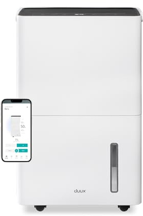 Duux Bora Smart Luftentfeuchter - 20L/24h - Raumentfeuchter für jeden Raum bis 50 m² - Steuerbar mit App - Luftentfeuchter Keller mit Wäschetrocknungsmodus