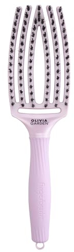Olivia Garden FingerBrush Combo Medium Arctic Lights Ethereal Lavender | Cepillo de Pelo Edición Limitada Color Violeta | Care Ionic Boar & Nylon