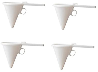 OFFSCH 4pcs High-temperature Resistant Pancake Batter Dispenser Cup Handheld Cake Decorating Icing Funnel for Baking and Cake Decoration