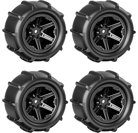 Womaqu Y14501-33 1/14 Scale RC Car Accessories Rally Wheels, Spare Parts RC Vehicle Wheels & Tire Sets for 14412 & 14411&14431 (Four Tires)