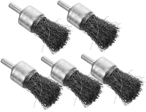 Homoyoyo 5piezas Cabezales De Cepillo De Alambre Para Taladro Eléctrico Kit De Eliminación De Pintura Cepillo De Acero Herramienta Para Desengrasar y Limpiar