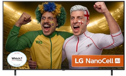 LG 75NANO90A6B 75 Inch Nano AI 4K Smart TV, webOS 25 Platform, Alpha 7 Processor Gen8, 60 Hz, 2025, 1 Count