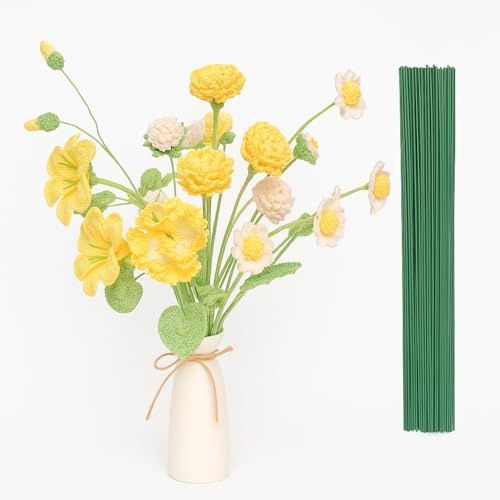 100 Pcs Floral Wire Stems,Florist Wire Stems, Floral Wire Bouquet Wire