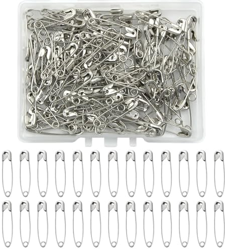 120pcs Mini Safety Pins, 19mm Metal Small Safety Pins for Clothes, Sewing, DIY Crafts, Jewelry Making (Silver)