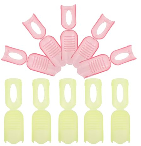Anneome 10 Stück Verstellbare Kunststoff Nagellackentferner Clips für Gelnägel Halbdurchsichtiges Pink Gel Nagel Wrap Tool Wiederverwendbar Kompatibel mit Nagellackarten für Reisen
