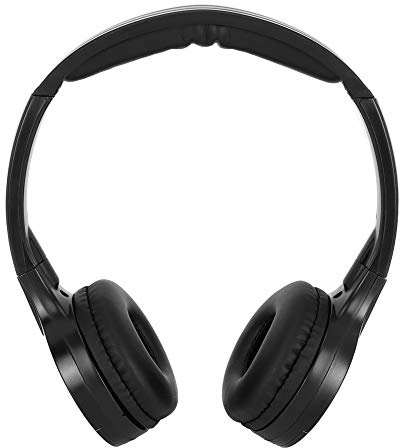 Klanata Auriculares inalámbricos de Audio estéreo por Infrarrojos para Sistemas de Reproductor de DVD en reposacabezas de automóvil, Auriculares inalámbricos IR de 2 Canales con diseño