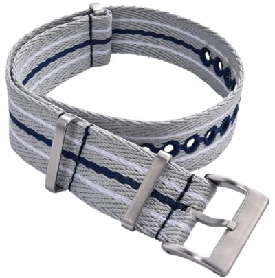 Broderad återvunnen nylon segel canvas klockarmband 20 mm 22 mm ljusa tygband klockor, 22mm, Acetat, Inga ädelstenar