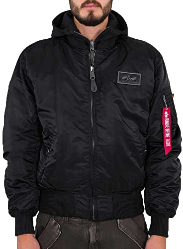 ALPHA INDUSTRIES MA-1 D-Tec, Chaqueta Bomber para Hombre, Negro (Black/Black 515), S