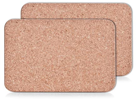 Zeller 02300 Untersetzer-Set, 2-tlg., Kork 30x20, Korkuntersetzer