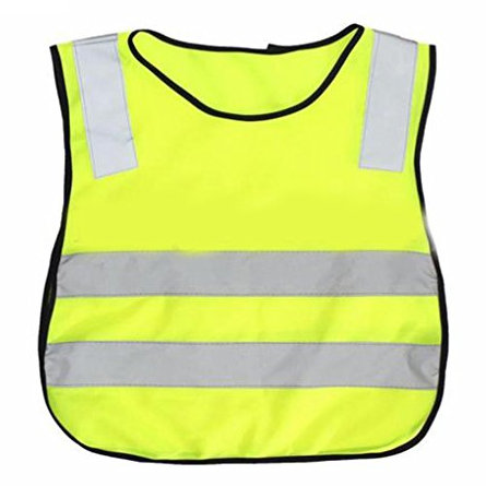 Gemini_mall® Gilet de sécurité haute visibilité pour enfants Taille S (Jaune)
