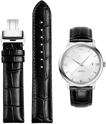 FOUUA klockarmband Klockarmband i äkta läder Alligatorpräglat ersättningsutbyggnadslås Armband 12 13 14 15 16 17 18 19 20 21 22 24mm