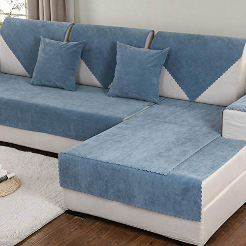 Love House wasserdichte Schnitt Sofa Überwurf Für Haustiere, Anti-rutsch Einfarbig Schmutzresistent Schonbezug Sofa Sofa Throw Sofabezug -blau 70x180cm(28x71inch)
