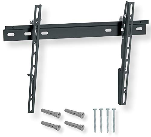 NANOOK Supporto TV a muro inclinabile per televisore 32-55 pollici | Inclinazione | Soluzione di montaggio per televisori LCD, LED e OLED | Compatibilità universale | VESA 100x100-400x400 | Nero