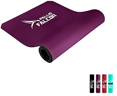 Pallid Falcon Gymnastikmatte – FalconONE© - Fitnessmatte optimiert für das angenehmste Trainingserlebnis – abriebfest, rutschfest, schadstofffrei - Made in Germany [180 x 65 x 0,7 cm] (Purpur)
