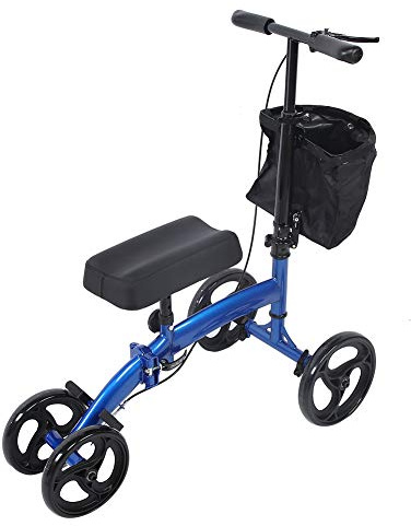 Knie Rollator für Knöchel oder Fußverletzungen,Verstellbare schwenkbare Gehhilfe 300 lb Kapazität Höhenverstellbar mit 4 Rädern, Ersatz für Krücken