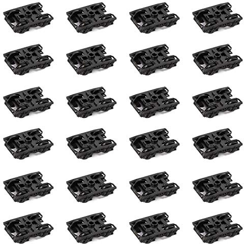 Evemodel Pack of 24 Gauge H0 1:87 POM Plastic 36 Inch Model Wheels for Model Railway Replacement