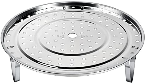 Dampfgarer-Rost 21,6/25,9 cm 304 Edelstahl Dampf-Rost Dampfschale mit abnehmbaren Beinen für Dampfgarer Kochgeschirr Instant Schnellkochtopf Multifunktionaler Dampfkorb (26 cm)