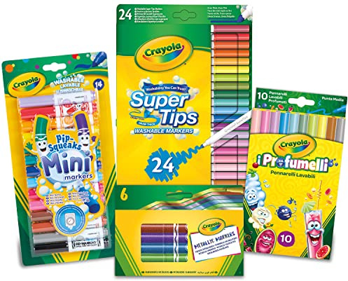 Crayola - Super Filzstift Set, Kreative Aktivität für Haus und Schule, Geschenk für Kinder, ab 6 Jahren