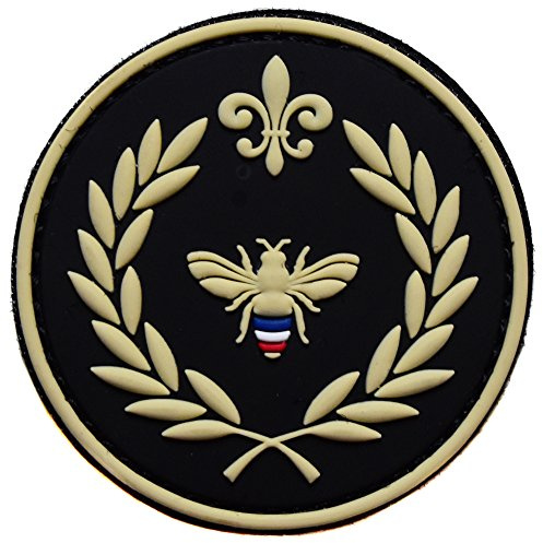 ecusson PVC Napoleon Bonaparte Abeille embleme Drapeau France Noir Francais lys Empereur Empire Relief 6cm Corse