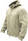 TACVASEN Herren Fleecejacke Military Outdoor Winddichte Jacke mit Kapuze, Gr. L, Beige