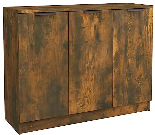 vidaXL Sideboard Kommode Anrichte Schrank Beistellschrank Mehrzweckschrank Standschrank Wohnzimmer Flur Räuchereiche 90,5x30x70cm Holzwerkstoff