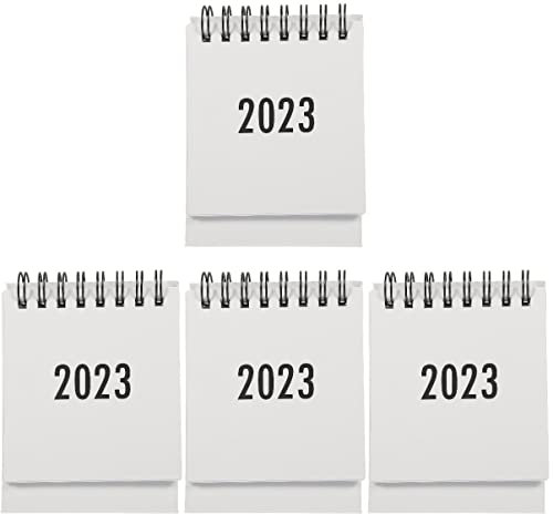 STOBOK 4stücke Mini Tischkalender Dekorativer Schreibtisch Kalender Mit Notizfunktion Und Praktisch Für Büro Und Zuhause Stilvolles Zeitmanagement Für