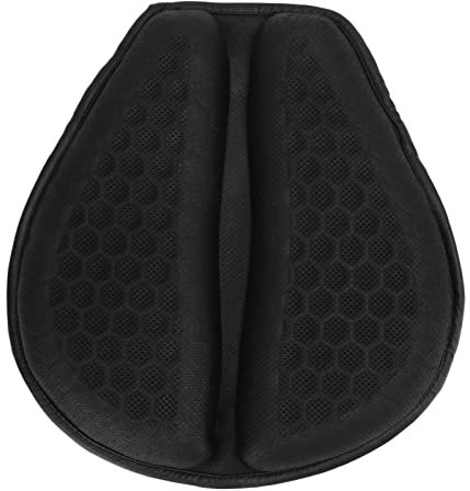3D-Motorrad-Sitzkissen, Sitzpolster, schwarz, wasserdicht, atmungsaktiv, Mesh, wärmeableitend, Rücksitz, schwarzes Polster für Motorrad