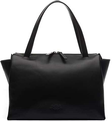 SID & VAIN Sac à Main avec Bretelle Atlanta Cuir véritable |Sac à bandoulière Femme Noir |Sac des Dames Fait à la Main