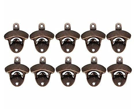 Apribottiglie a Parete, 10 Pezzi Apribottiglie da Birra Apribottiglie da Bar Vintage Apribottiglie Rustico Apribottiglie da Muro con Catcher Per Bar Ristorante Casa