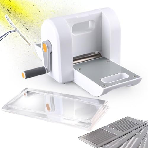 Manuelle Stanz- und Prägemaschine, Stanzmaschine mit Metallschneideformen – Modellbauwerkzeuge für 1 mm feine Schnitte und Prägungen,Handschüttel-Schneidemaschine zum Schneiden von Abdeckband