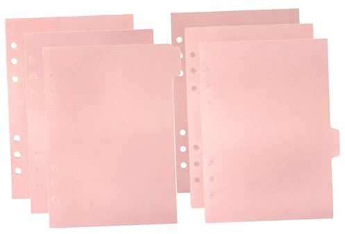 AUTSUPPL A5 Binder-Trenner Aus Pp Kunststoff Mit Abnehmbaren Farbigen Seitenmarkierungen 6 Stück Für Ringbücher Notizbücher Bürobedarf Und Präsentationen