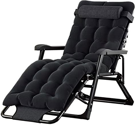 Guyifuny Tragbarer, klappbarer Chaiselongue-Stuhl, Chaiselongues für Terrasse, Balkon, Strandterrasse, Gartenstuhl, Sonnenliege, Loungesessel, Reise-Campingstuhl, Terrassen-Liegestühle mit gepolstert