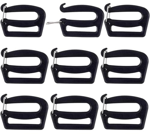 Hebterrka 12 Stück 25mm/1 Zoll G Haken Gurtverbindungs Schnallen, Robuste und langlebige Gurtverbindung für Rucksäcke, Taschen und Gürtel
