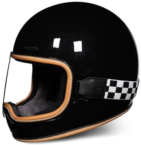 Motorradhelm Motorrad Integralhelm Für Männer Und Frauen Mit Klare Schutzbrille Moped Street Racing Motocross Helm DOT/ECE Zertifiziert Vollvisierhelm Rollerhelm Sturzhelm 5,XXL:63-64CM