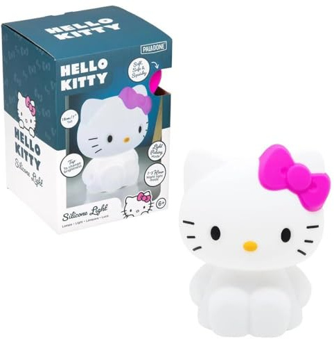 Paladone Hello Kitty Squishy Lampe – Offiziell lizenziertes Sanrio freistehendes Schreibtischlicht, Spielzimmer-Dekor und Merchandise für Jungen und Mädchen, Nachtlicht Geschenk Zubehör für