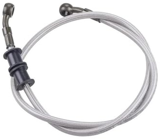 KMWSHAN Motorradbremsleitung Geflochtener Bremskupplungsschlauch Aus Stahl Für Motorräder, Bremsleitung 100 Mm – 5000 Mm, 28 Grad, Innendurchmesser 10 Mm, Geflochtener Ölschlauch(100mm)